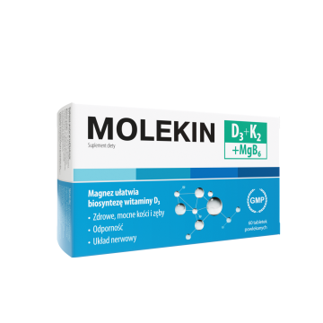 MOLEKIN D3+K2+MgB6  60 tabletek
