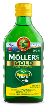 MOLLERS GOLD Tran norweski o aromacie cytrynowym 250 ml