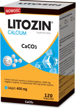 Litozin Calcium CaCO3 120 tabletek