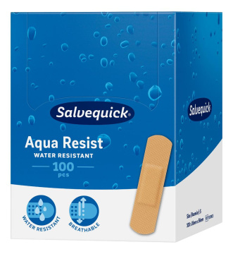 SALVEQUICK Aqua Resist  Plastry z opatrunkiem 55 x 16 mm 100 sztuk