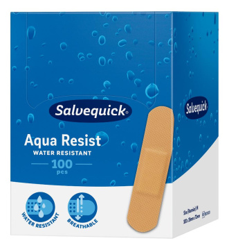 SALVEQUICK Aqua Resist  Plastry z opatrunkiem 72mm x 19mm 100 sztuk