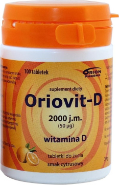Oriovit-D 2000 j.m. 100  tabletek do ssania lub rozgryzania