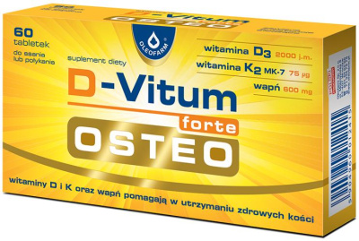D-Vitum forte OSTEO 30 tabletek do ssania o smaku cytrynowym