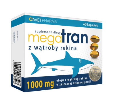 Mega Tran z rekina 1000 mg 60 kapsułek