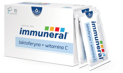 Immuneral laktoferyna + witamina C 15 saszetek z proszkiem