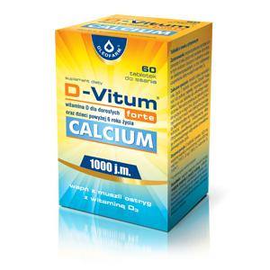 D-Vitum forte Calcium, 60 tabletek do ssania o smaku cytrynowym