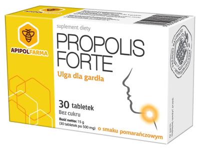 Propolis Forte smak pomarańczowy, 30 tabletek