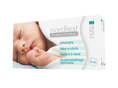 Test ciążowy NORDTEST HCG płytkowy 1 sztuka