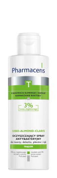 Pharmaceris T Sebo Almond Claris oczyszczający spray antybakteryjny do twarzy, dekoltu, pleców i rąk  200 ml