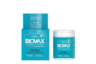 Biovax Keratyna i Jedwab intensywnie regenerująca maseczka do włosów 250 ml