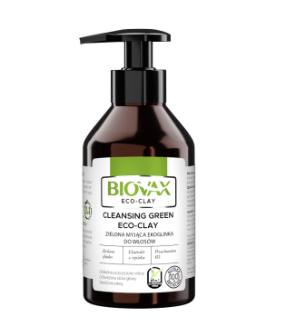 Biovax zielona myjąca ekoglinka  do włosów 200 ml
