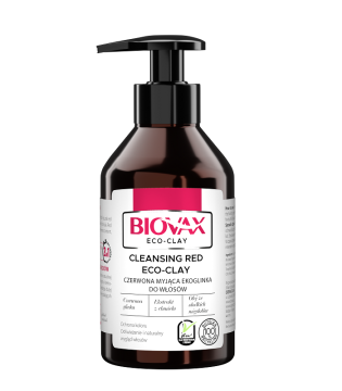 Biovax czerwona myjąca ekoglinka do włosów 200 ml