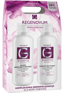 Pharmaceris Regenovum promocyjny zestaw - balsam nawilżająco - odżywczy 400 ml + żel myjący do ciała 400 ml
