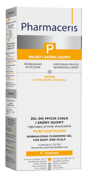 Pharmaceris P - puri-ichtilium żel do mycia ciała i skóry głowy  250 ml