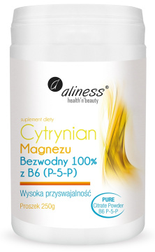 Aliness Cytrynian magnezu bezwodny z B6 250 g
