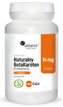 Aliness Naturalny Beta Karoten 14 mg 100 tabletek