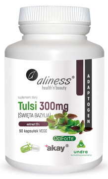 Aliness Tulsi  extract 5% 300 mg  90 kapsułek vege