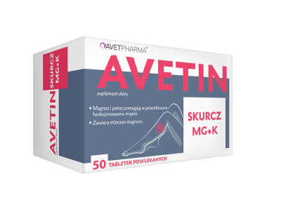 Avetin Skurcz Mg+K  50 tabletek  powlekanych