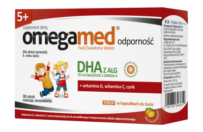 Omegamed 5+ Odporność syrop w kapsułkach do żucia 30 sztuk