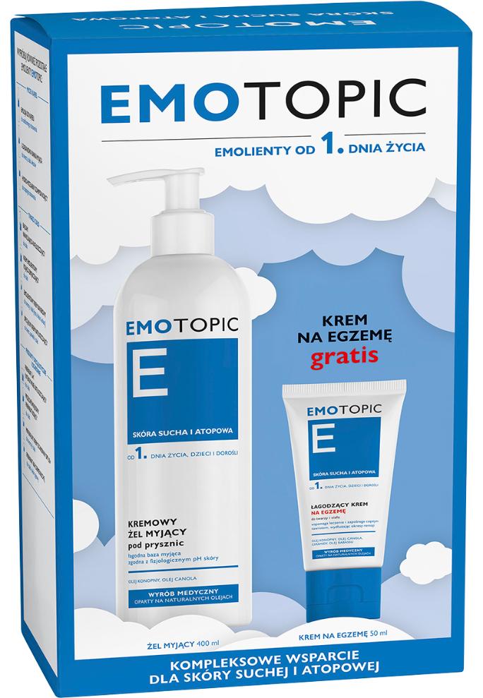 Pharmaceris E - Emotopic promocyjny zestaw - emulsja do codziennej kąpieli 400 ml + balsam nawilżająco-natłuszczający do ciała 200 ml