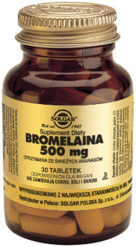 Solgar Bromelaina 500 mg, 30 tabletek