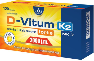 D-Vitum Forte 2000 j.m. K2  120 kapsułek