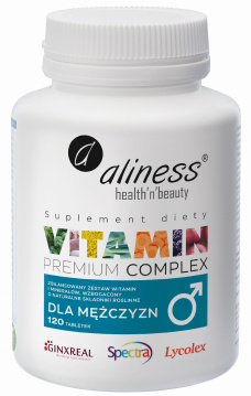 Aliness Vitamin Premium Complex dla mężczyzn, 120 tabletek