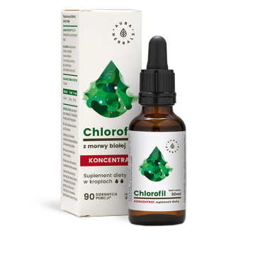Aura Herbals Chlorofil z morwy białej - koncentrat w kroplach 30 ml