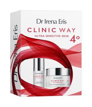 Dr Irena Eris promocyjny zestaw Clinic Way 4° - dermokrem modelujący owal twarzy na dzień SPF20 50 ml + dermokrem pod oczy intensywnie liftingujący 15 ml