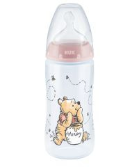 NUK butelka First Choice+ ze wskaźnikiem temperatury Disney Kubuś Puchatek M 300 ml (różowa)