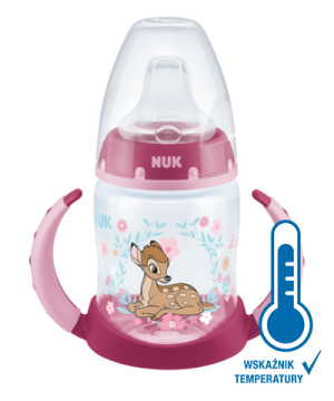 NUK butelka First Choice z uchwytami ze wskaźnikiem temperatury Bambi 150 ml