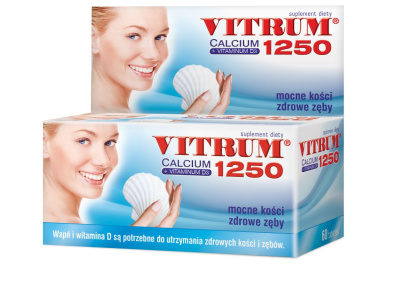 Vitrum Calcium 1250 + Vit.D3 60 tabletek