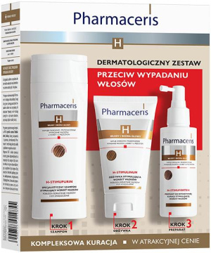 Pharmaceris H - szampon, odżywka, preparat -zestaw przeciw wypadniu włosów
