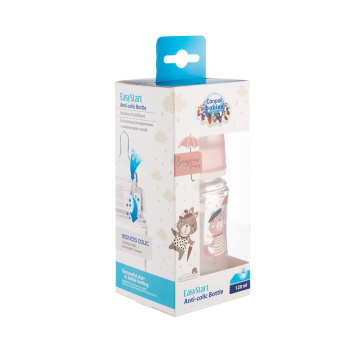 Canpol babies butelka szeroka antykolkowa EasyStart BONJOUR PARIS 120 ml (35/231) różowa