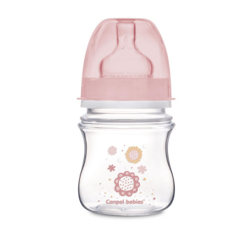 Canpol babies antykolkowa butelka szerokootworowa EasyStart "Newborn baby" 120 ml (35/216) różowa