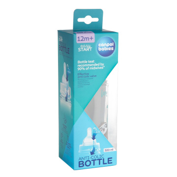 Canpol babies antykolkowa butelka szerokootworowa EasyStart Exotic Animals 300 ml (35/222) niebieska