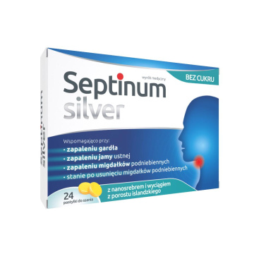 Septinum silver 24 pastylki do ssania
