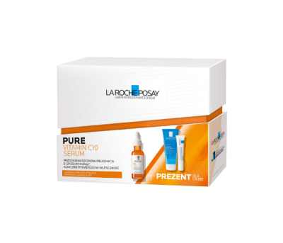La Roche zestaw Pure Vitamin C10, serum do twarzy z witaminą C 30 ml + miniprodukty