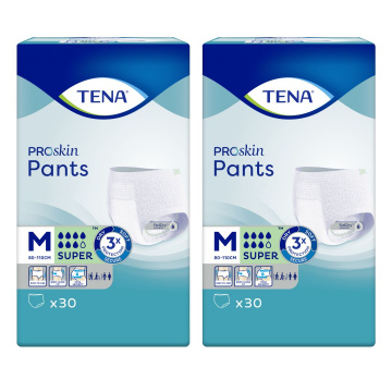 Majtki chłonne TENA Pants Proskin Super M,  2 x 30 sztuk (duopack)