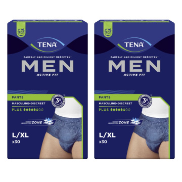 TENA Men Pants Plus, bielizna chłonna rozmiar L,  2 x 30 szt (duopack)