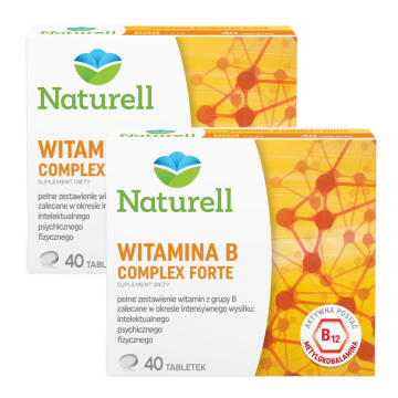 Naturell Witamina B Complex Forte, dwupak- 2 x 40 tabletek