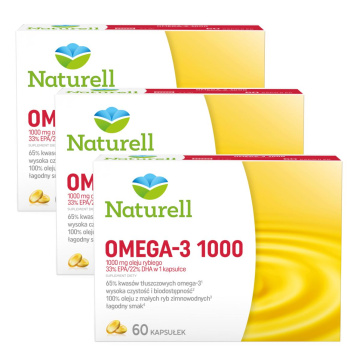 Naturell Omega-3 1000, trójpak - 3 x 60 kapsułek