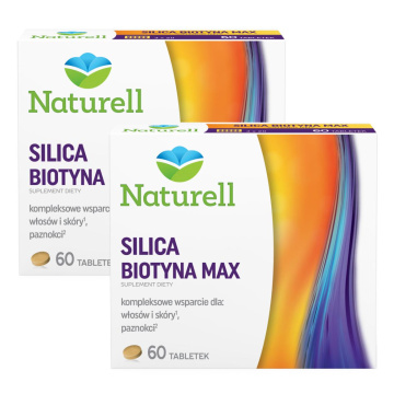 Naturell Silica Biotyna Max, trójpak - 3 x 60 tabletek