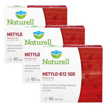 Naturell Metylo B-12 500, trójpak - 3 x 60 tabletek
