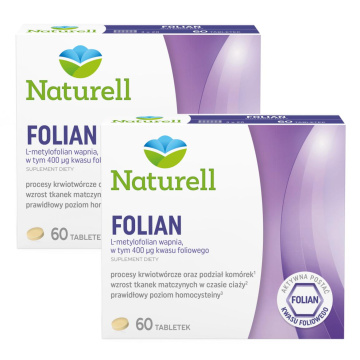 Naturell Folian, dwupak - 2 x 60 tabletek