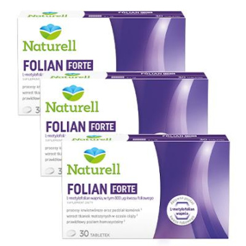 Naturell Folian Forte, trójpak - 3 x 30 tabletek
