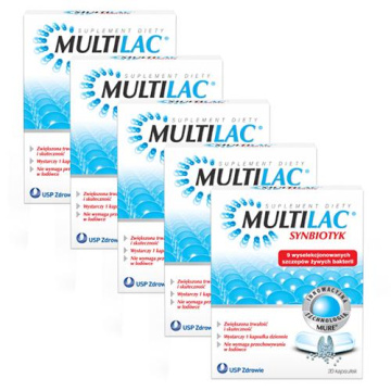 MULTILAC Synbiotyk, pięciopak - 5 x 20 kapsułek
