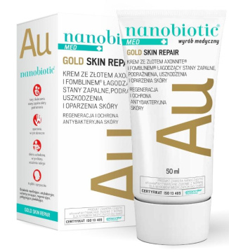 Nanobiotic Med Gold Skin Repair Au, krem regeneracyjny na skórę, 50 ml