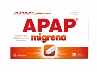 Apap migrena, 20 tabletek