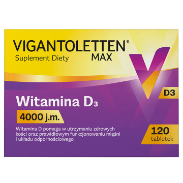 Vigantoletten Max, 4000 j.m., 120 tabletek
